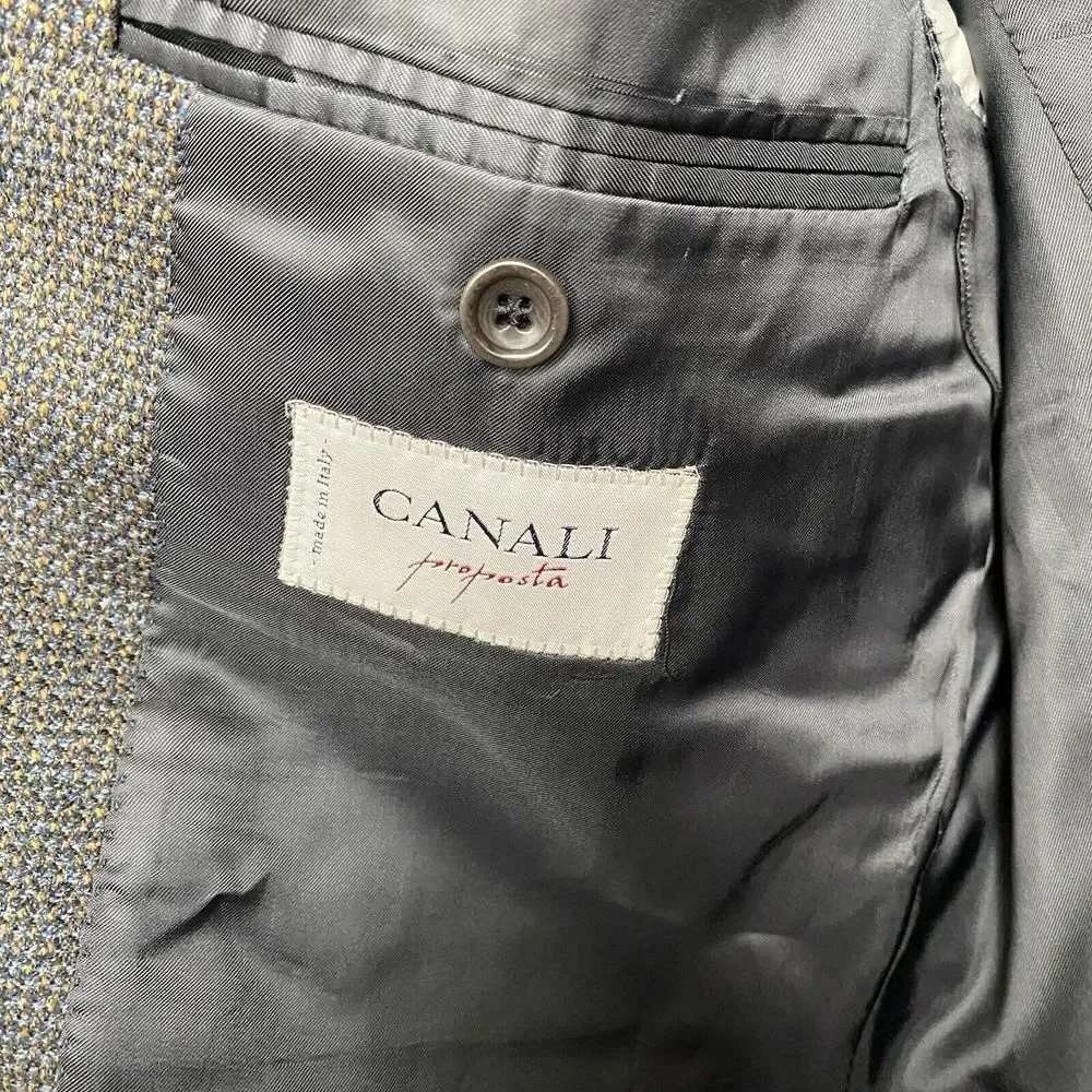 Canali‎ Proposta Men's Blazer Sport Coat 3 Button Jacket Wool Cashmere Size 50R